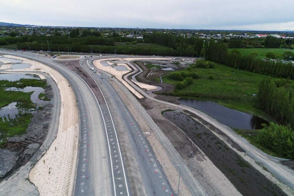 Dagmat wool weedmat installed on motorway banks