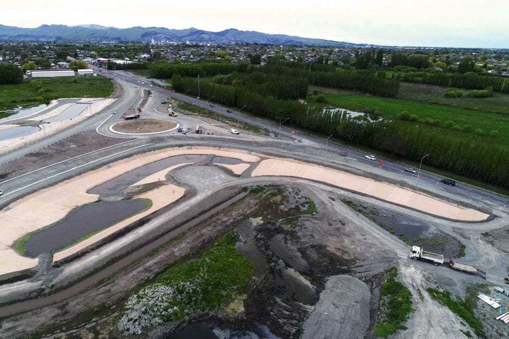 Dagmat wool weedmat installed on motorway banks